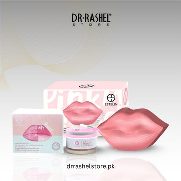 Estelin Cherry Blossom Pink Hydrogel Lip Mask & 3 In 1 Lip Care Set Peach 60g