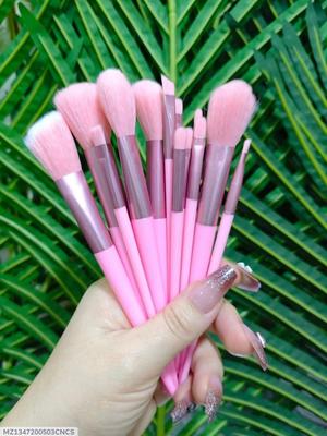 Reusable Pink Makeup Brushes for Blush, Contour, Masks