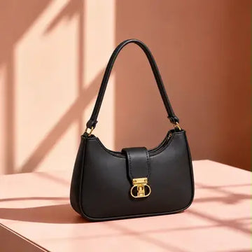 Women's Leather Plain Shoulder Bag