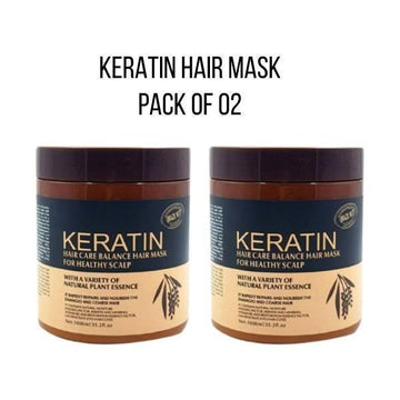 Keratin Hair Mask Pack of 2 for Damaged Hair