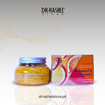 Estelin Vitamin C & Turmeric Body & Face Scrub by Dr.Rashel - 350g