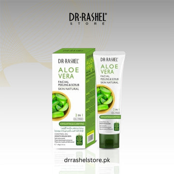 Dr Rashel Aloe Vera Facial Peeling & Scrub Skin Natural 2 In 1 Oil-Free Exfoliating & Clarifying, 100g