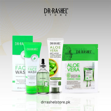 Combo - Dr. Rashel Aloe Vera Face Wash, Serum, Cream & Mask - PACK OF 4