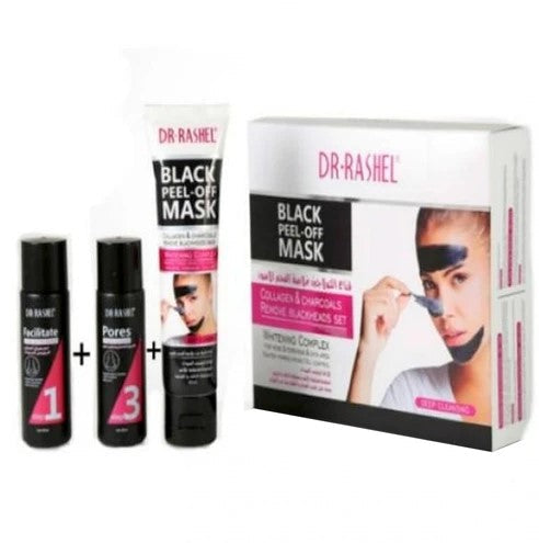 Dr Rashel CHARCOAL WHITENING BLACK PEEL OFF MASK (3 IN 1)