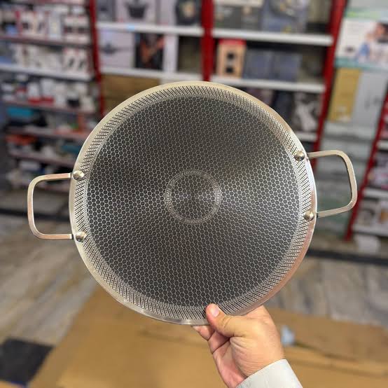 German Imported HoneyComb Laser Coating Tawa , Stainless Steel